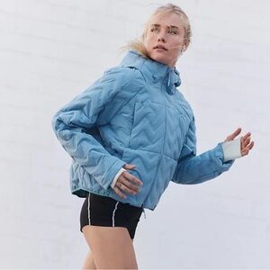 FP Movement Getting Lost Packable Puffer - Blue - NWT